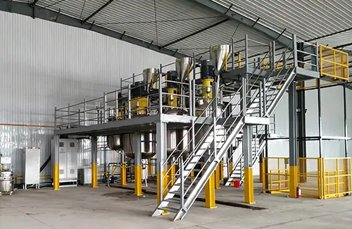 Linha de produ&ccedil;&atilde;o completa de tinta industrial &agrave; base de &aacute;gua