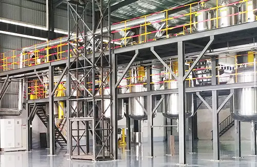 Linha de produ&ccedil;&atilde;o de tintas arquitet&ocirc;nicas &agrave; base de &aacute;gua