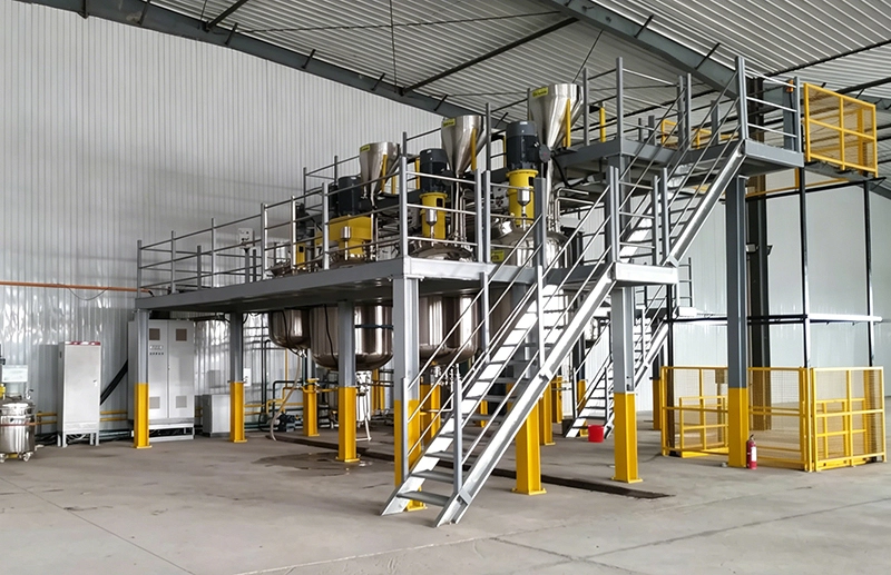 Linha de produ&ccedil;&atilde;o completa de tinta industrial &agrave; base de &aacute;gua
