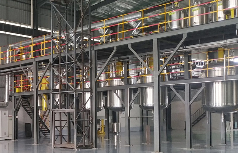 Linha de produ&ccedil;&atilde;o de tintas arquitet&ocirc;nicas &agrave; base de &aacute;gua