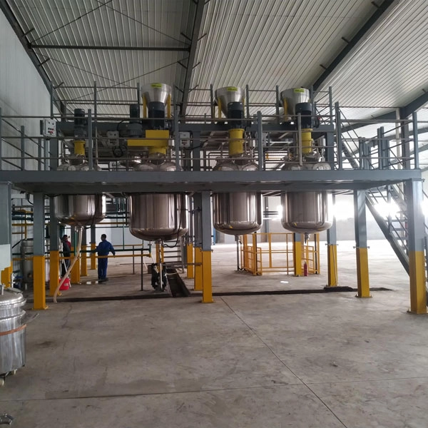 Linha de produ&ccedil;&atilde;o completa de tinta industrial &agrave; base de &aacute;gua